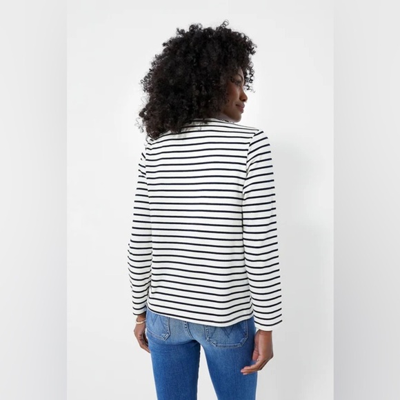 Pomander Place Tuckernuck Bowman Gold Button Long Sleeve Shirt Navy Stripe Sz XL - Picture 4 of 12